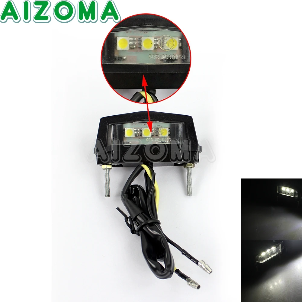 

Motorcycle Motorbike E9 Emark Approval SMD Number Licence Plate Light Universal Taillight for Street Bike Scooter Trike ATV Quad