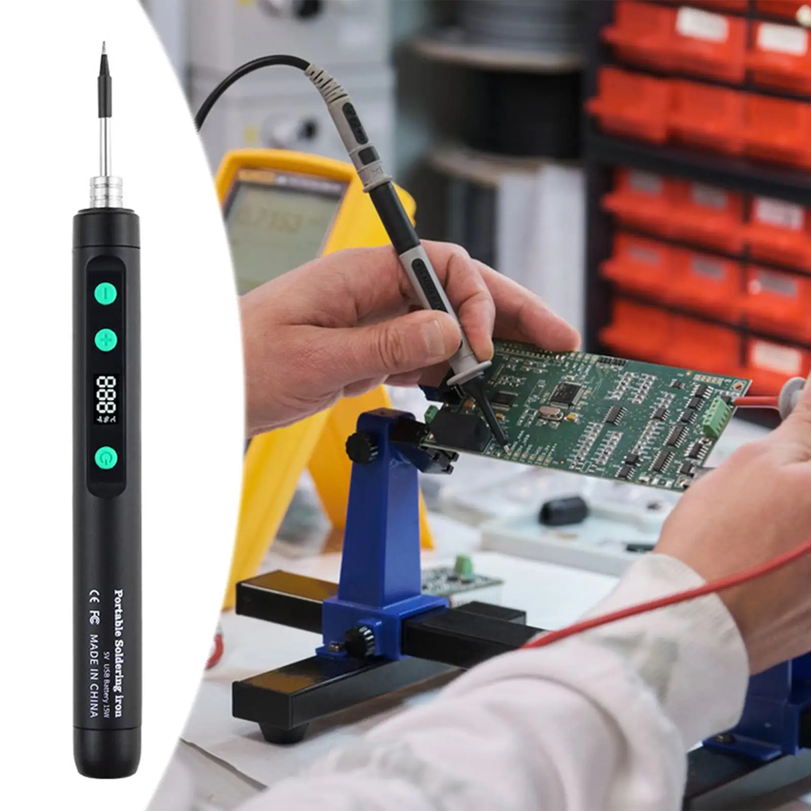 

Soldering Iron Kit Efficient Portable Versatile Cordless Adjustable Temperature Practical Digital Display Welding Repair Tools
