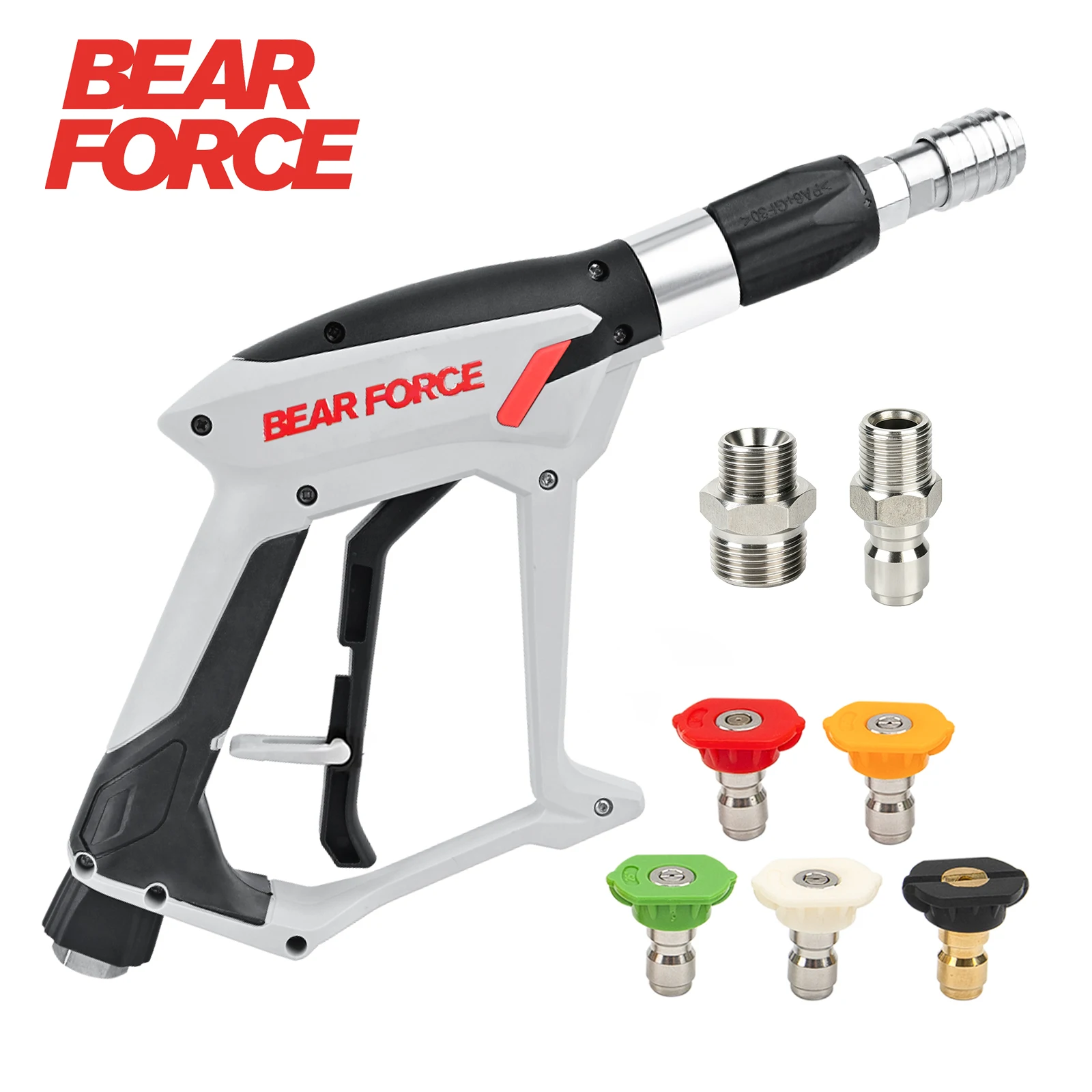 bear-force-pressure-washer-gun-up-to-310-bar-stubby-power-washer-gun-360°-swivel-inlet-1-4-quick-plug-outlet-car-wash