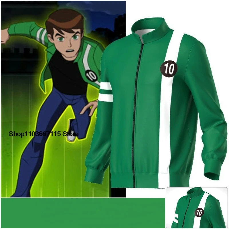 Ben Ultimate Omnitrix 10 Cosplay Hoodie 3D Printed Hooded Sweatshirt Men Women Casual Streetwear Zip Up Jacket Coat Party