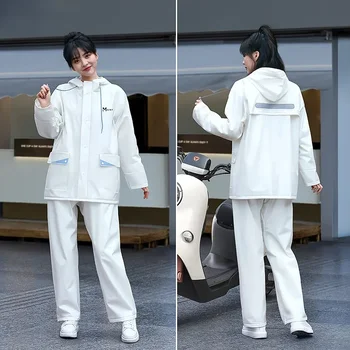 세트 성인용 전신 방수 레인 코트, 통기성 레인 코트 바지, PVC 비옷, 여행 낚시 하이킹 비옷 