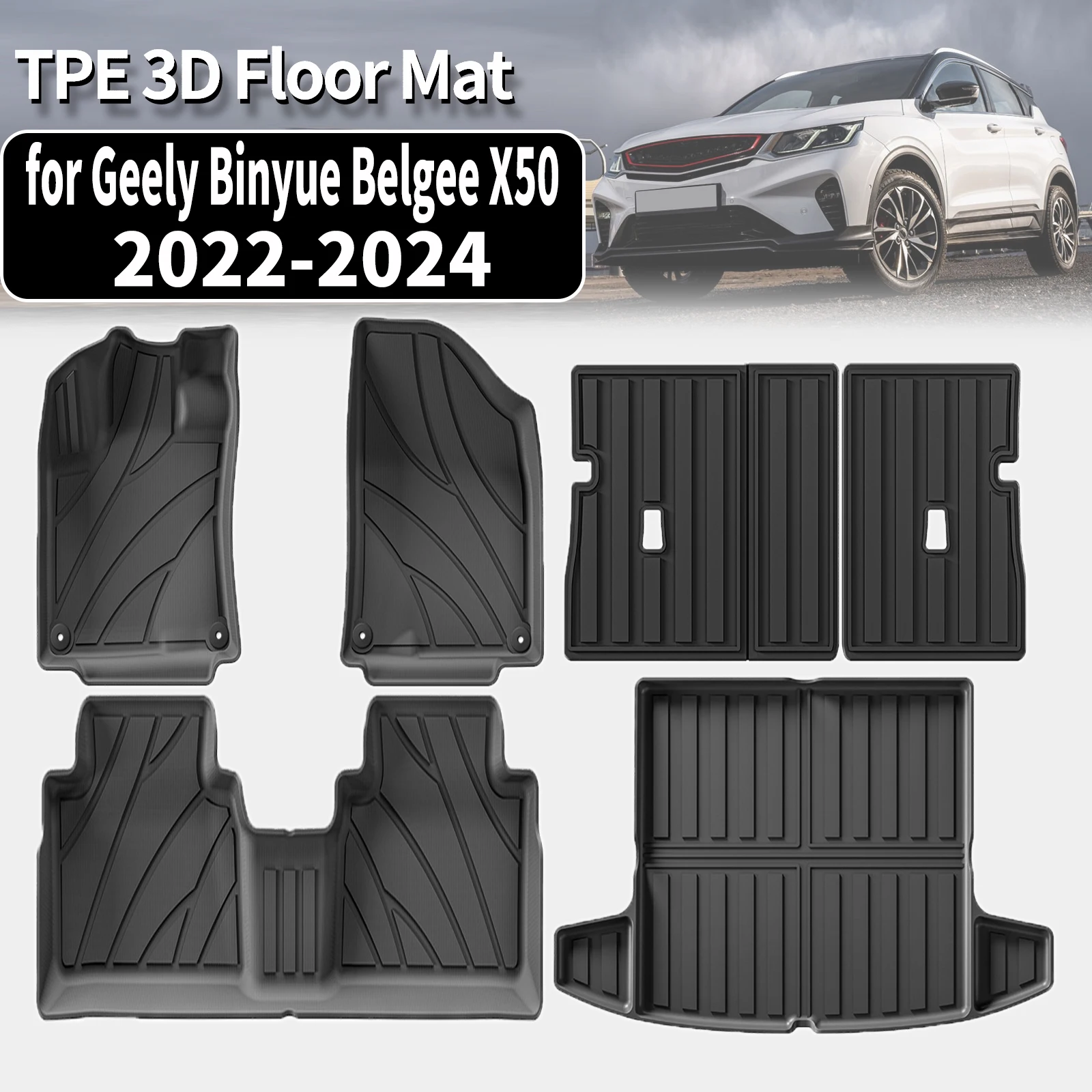 

for Geely Binyue Belgee X50 2022 2023 2024 Eco-Friendly TPE Floor Mats Non-Slip Dustproof Car Interior Accessories
