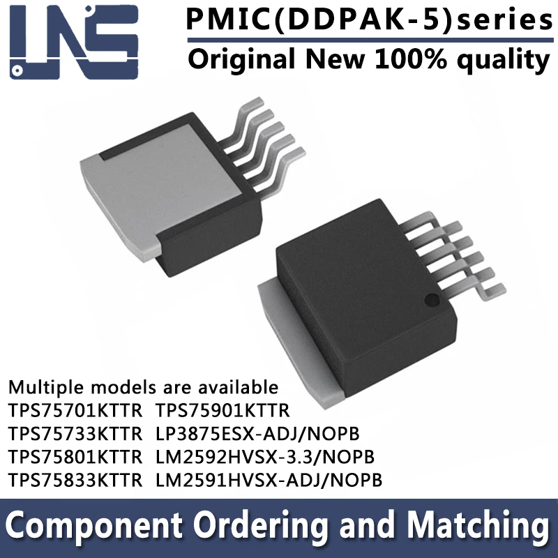 1pcs TPS75701KTTR TPS75733KTTR TPS75801KTTR TPS75833KTTR LP3875ESX-ADJ/NOPB LM2591HVSX-ADJ/NOPB LM2592HVSX-3.3/NOPB DDPAK-5 PMIC