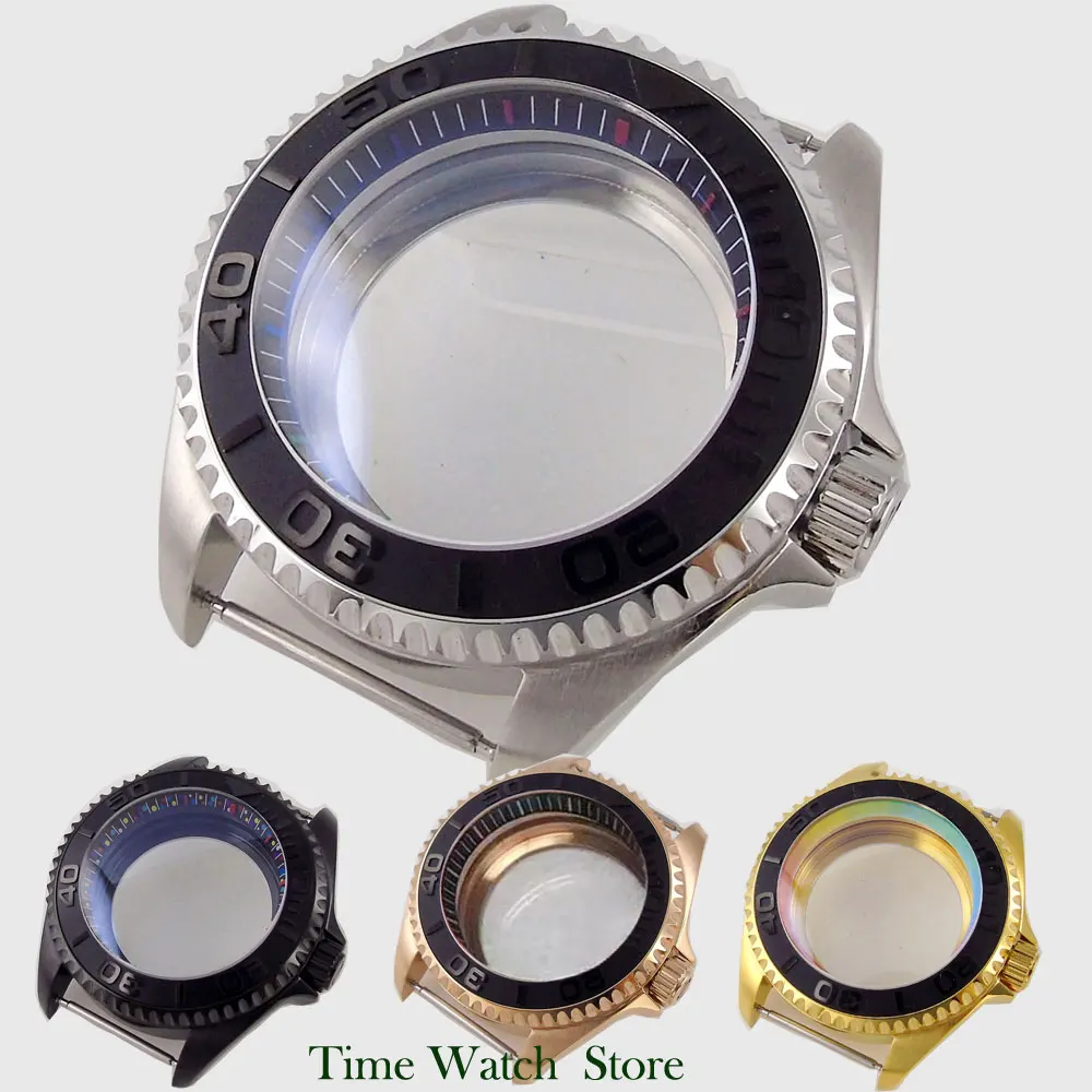 

42mm Watch Case With Chapter Ring Fit for NH35A NH36A Movement Sapphire Crystal Ceramic Bezel Insert 316L Stainless Steel