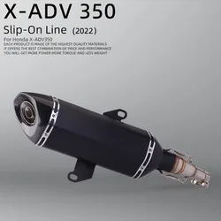 Slip On For Honda ADV350 ADV 350 Motorcycle Exhaust Escape Moto System Modify Middle Llink Pipe Carbon Fiber Muffler