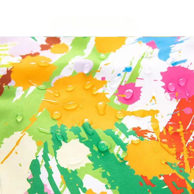 Crianças graffiti breve avental à prova dwaterproof água sem mangas impressão vestido avental para crianças arte artesanato desenho vestir moda comer babador presente