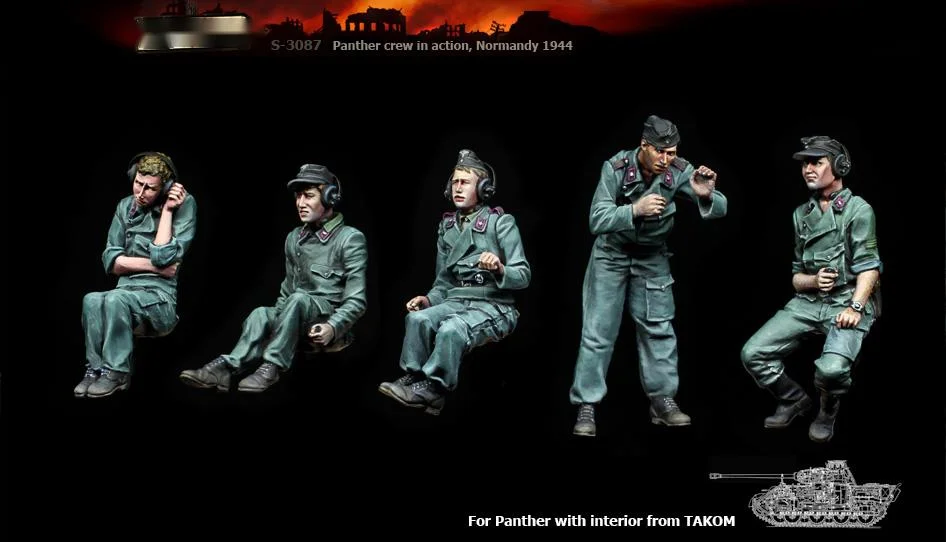 

1:35 Resin Soldier Model Model Tank Soldier 5 Pack No. M368