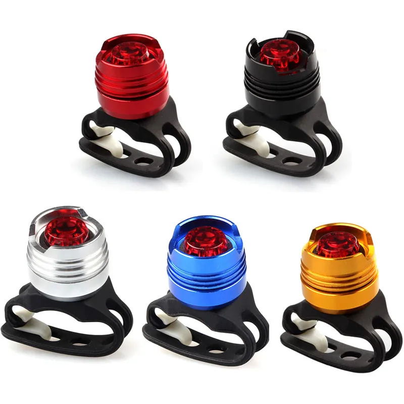 1PCS Bicycle Aluminum Alloy Taillights Single Eye Helmet Light High Brightness Warning Taillight Mountain Bike Riding Parts