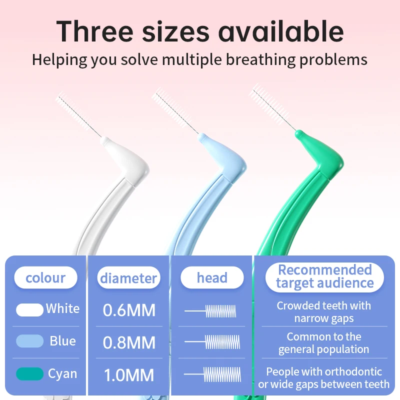 Spazzola interdentale a forma di L Y-kelin, spazzolino ortodontico speciale a setole morbide, strumento orale per la pulizia interdentale del Gap 10