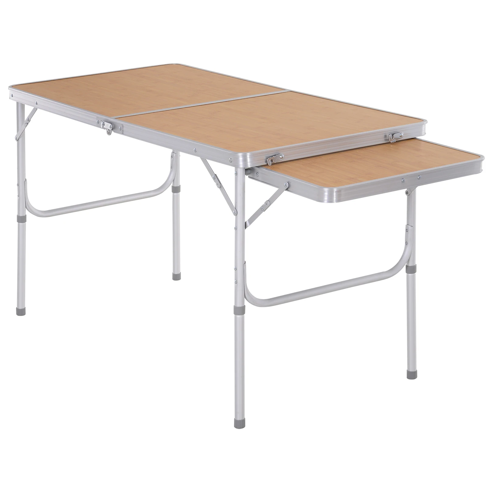 Outsunny Mesa de Picnic Plegable Mesa de Camping con Hoja Abatible Estructura