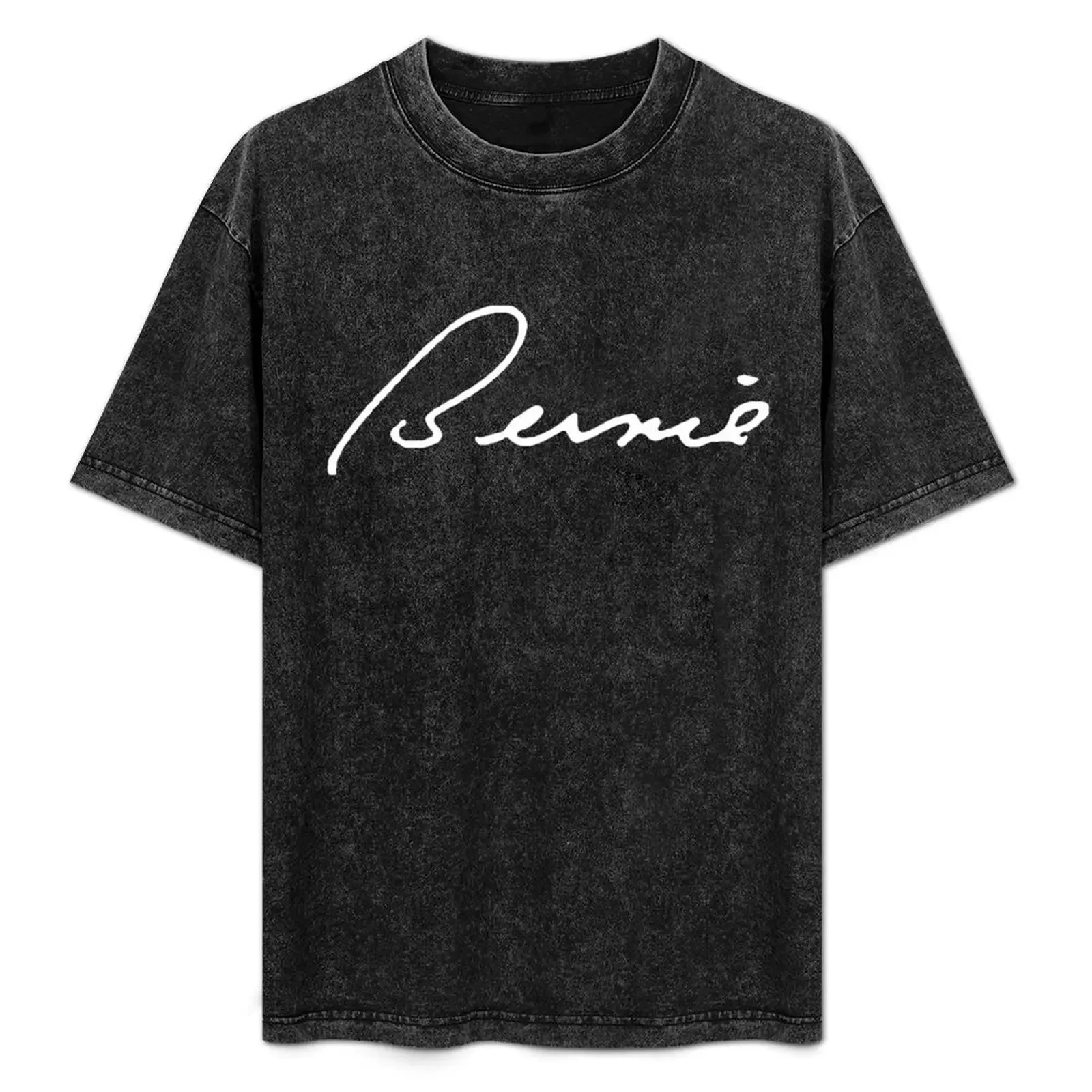 

Bernie Signature T-Shirt summer tops blue archive graphic t shirt vintage Funny t-shirt mens big and tall t shirts