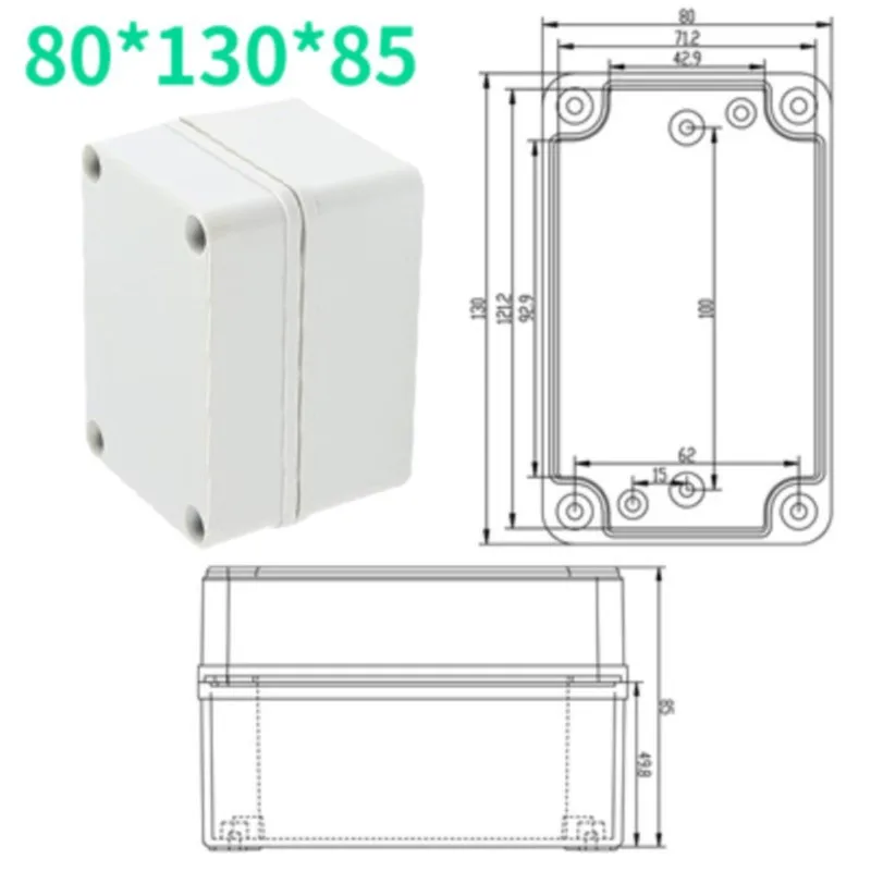 1Pc 80x130x85mm Button wiring indoor and outdoor waterproof box