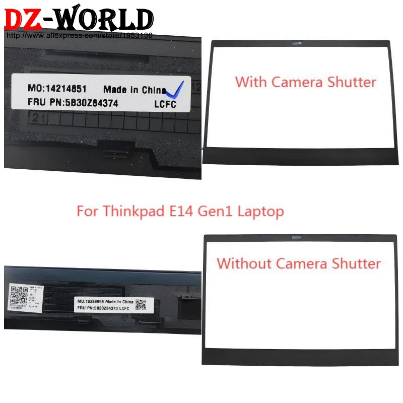 LCD Bezel Cover Screen Front Frame Shell Case For Lenovo ThinkPad E14 Gen 1 Laptop 5B30Z84374 5B30S73457 5B30Z84373 5B30S73456