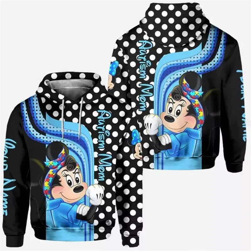 

2025 New Personalized Custom Disney Mickey Mouse Red 3D Hoodies for Men and Women Casual Hoodies Boys Girls Christmas Hoodies