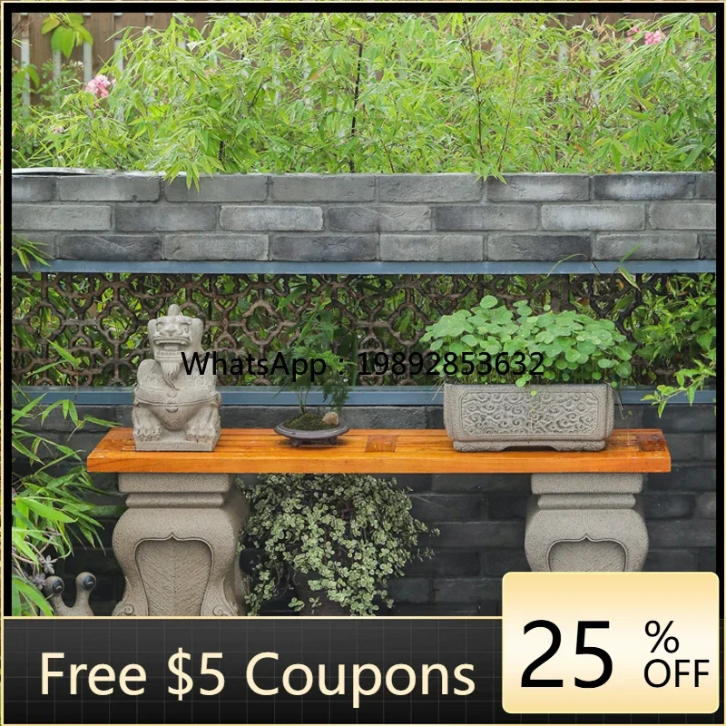 Han Yun Tang Courtyard Terrace Balcony Rooftop Garden Arrangement Solid Wood Flower Stand