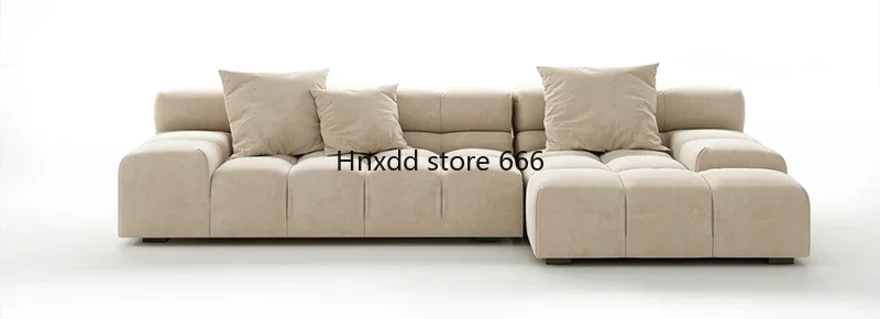 Italian minimalist puff fabric sofa living room