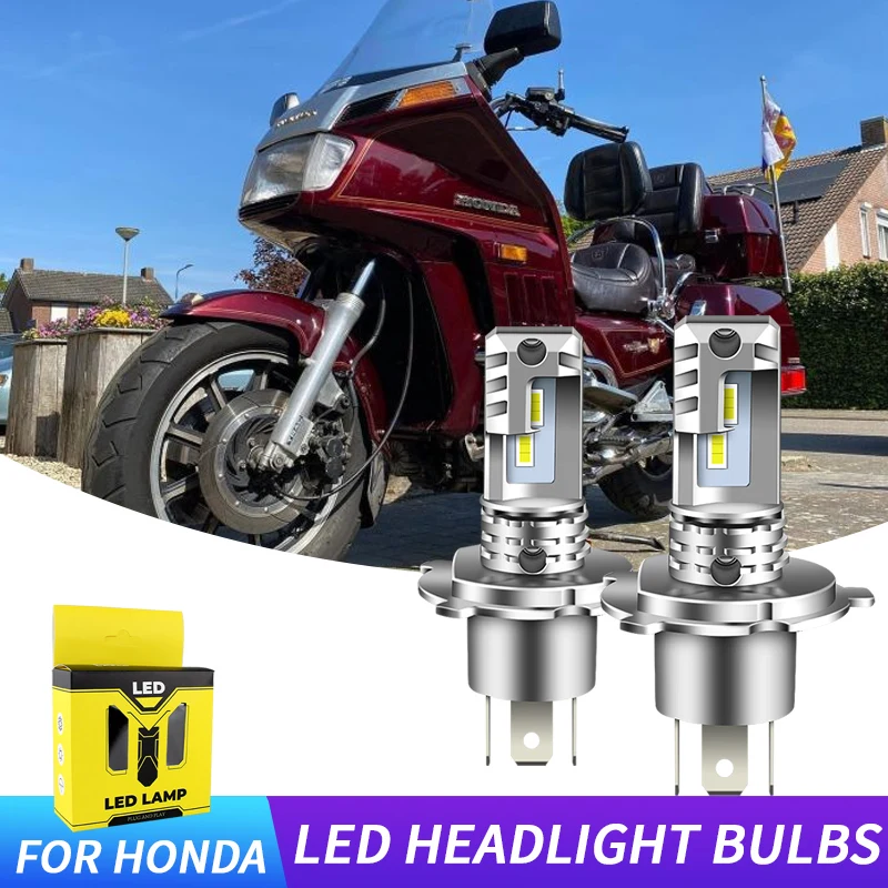 2PCS H4 9003 Motorcycle LED Headlight Bulbs High & Low Beam 12000lm For Honda Goldwing 1200 GL1200 GL1200A GL1200I GL1200L