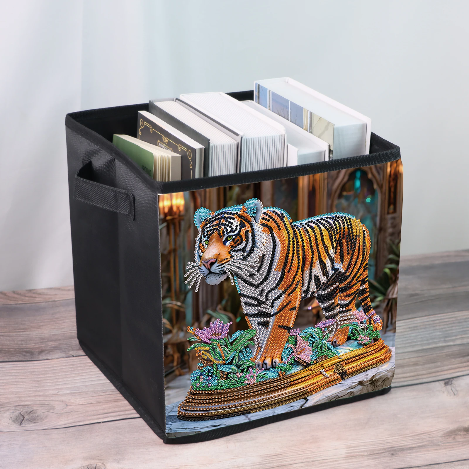 Special shape Diamond Art Painting Storage basket Kits,Animal theme Diamond Art Painting storage bag for Home Decorate Art Gift view 3