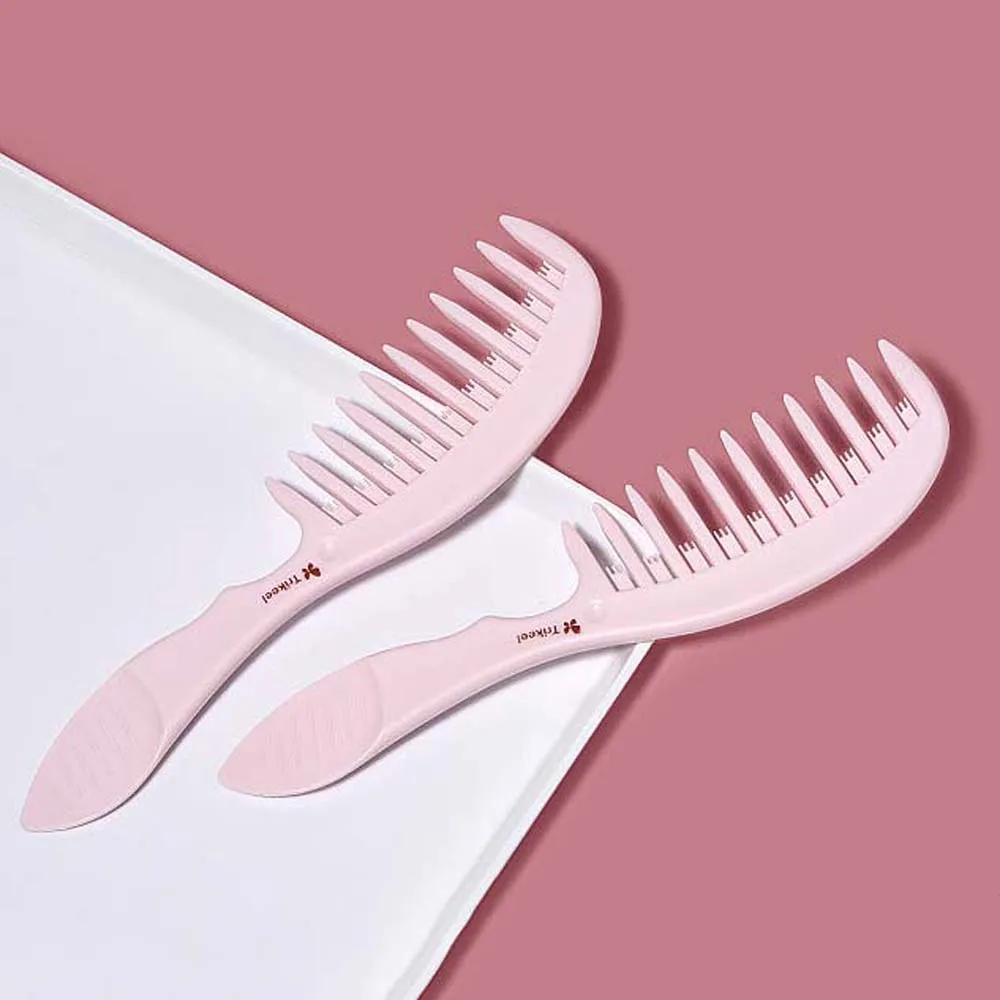 Wet Curly Hairdress Wide Tooth Comb Salon Dyeing Hair Accessories Wide Curly Hair Brush Anti-static Head Massager Barber