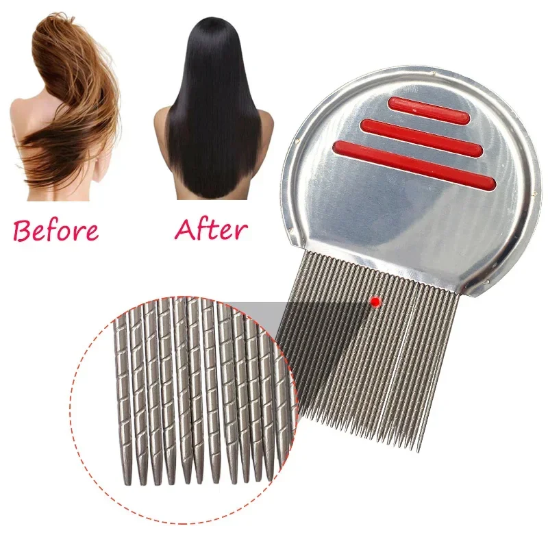 Stainless Steel Kids Hair Terminator Lice Comb Nit Free Rid Headlice Super Density Teeth Remove Nits Comb Hair Tool Dropship