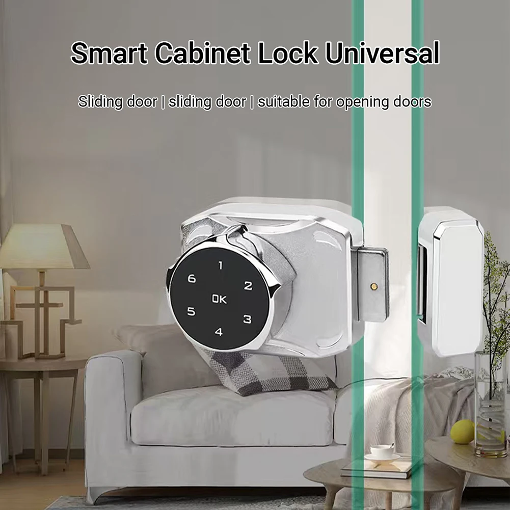 1 Piece Electric Password Code Lock Touch Panel For Glass Cabinet Door Push Pull Sliding Showcase Security Hardware