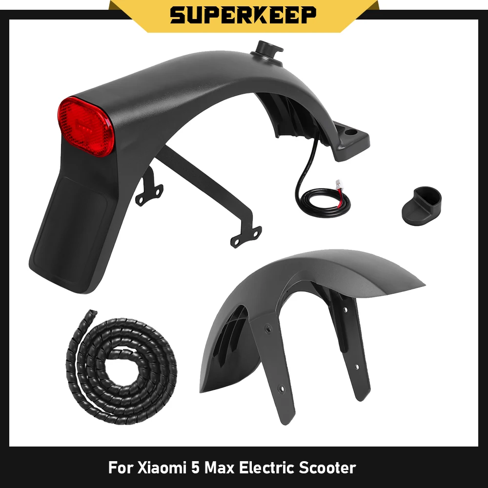 

Electric Scooter Mudguard Front Rear Fender Taillight for Xiaomi Mi5 Max LED Bracket for Mi5 Max Line Protector Replace Parts