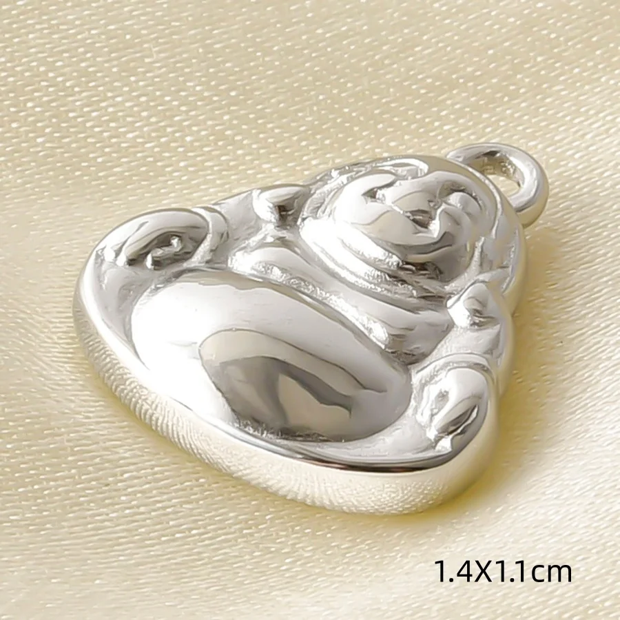 Ethnische Buddha-Kopf- und Fatima-Hand-Anhänger, Blumenbaum-Metall-Edelstahl-Charms für die Schmuckherstellung, Armbänder, Schlüsselanhänger, DIY-Anhänger – Detail 6