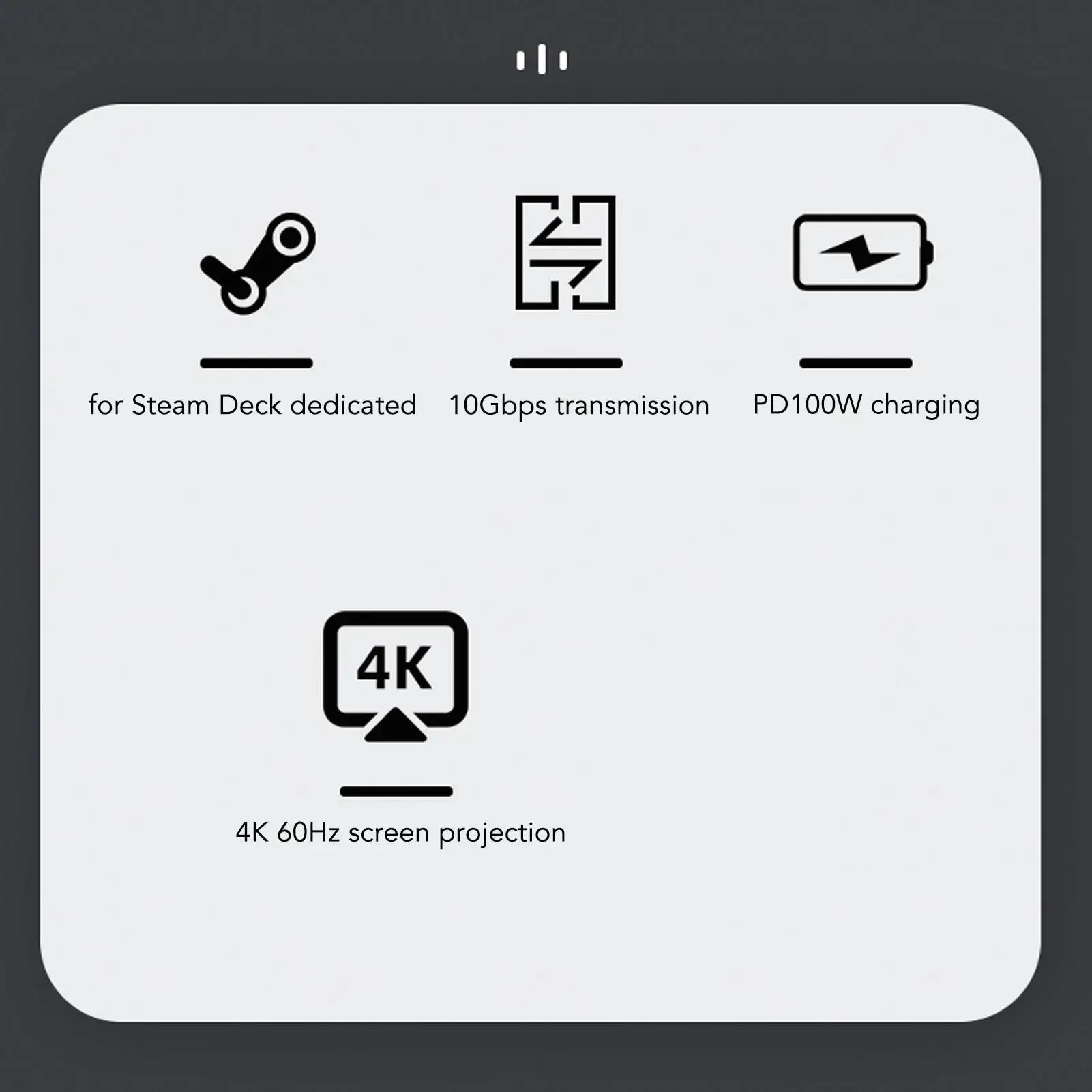 Cable USB C 3,1 M/F PD100W DE CARGA RÁPIDA, 10Gbps, 4K @ 60Hz, para consolas de juegos steam Deck