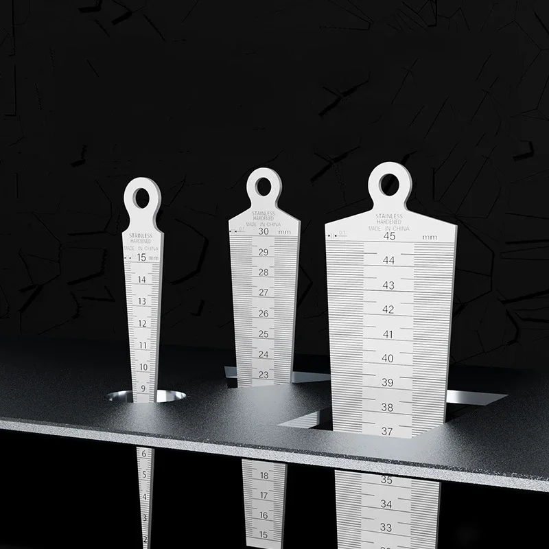 Staal Metric Taper Gauge Diafragma Schaal Wedge Voeler Voor Boor Gat Muti-Fuction Kloof Ruler Wig Voelermaat Meten gereedschap