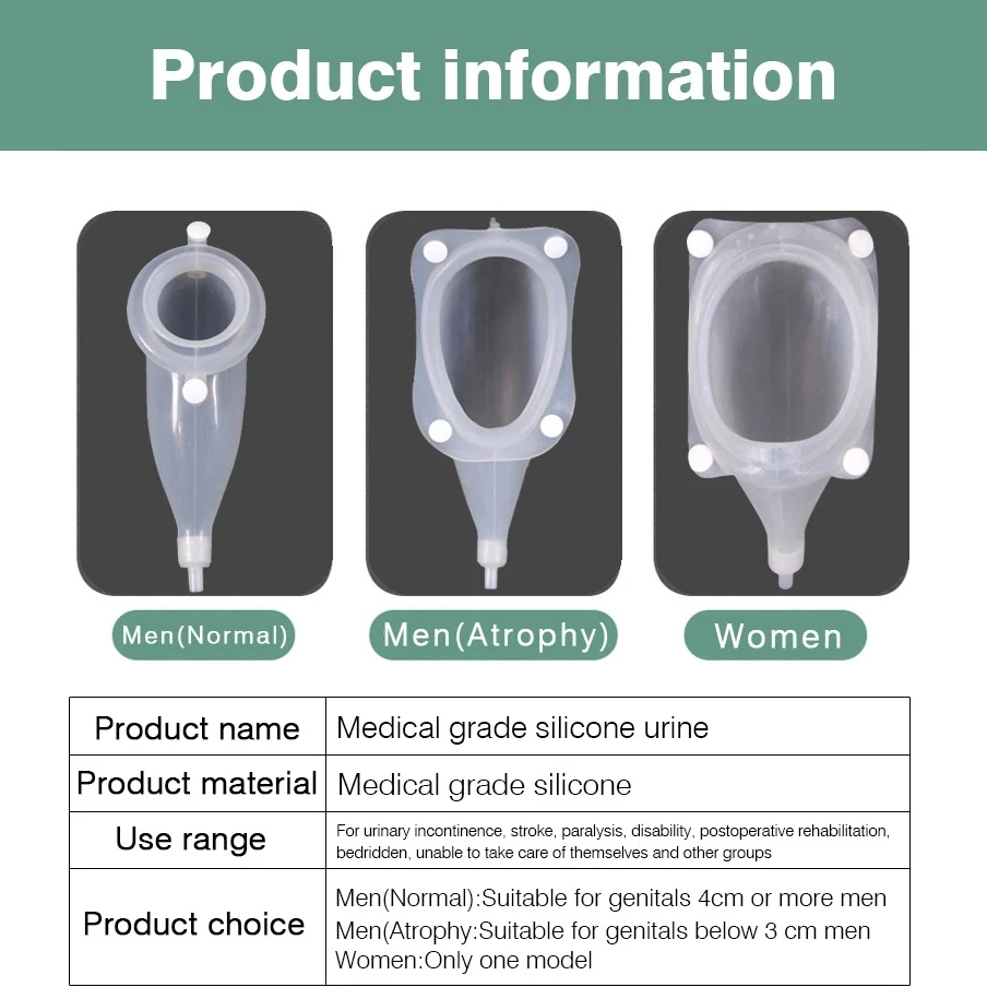Urine Collector Female Male Elder Urine Bag Set with Special Briefs Silicone 2000ML Urinal Bag Penile Atrophy Urine Collection