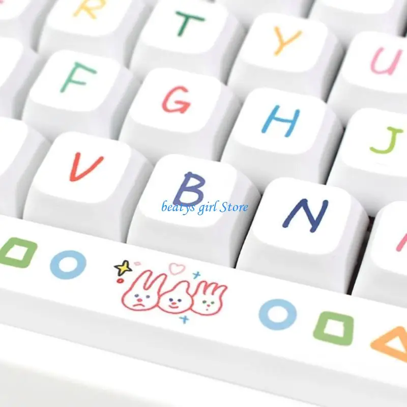 

C7AB 127 клавишные клавиши xda profile pbt dye-sub милый мультипликационный заквасок для животных партий для MX-переключателей