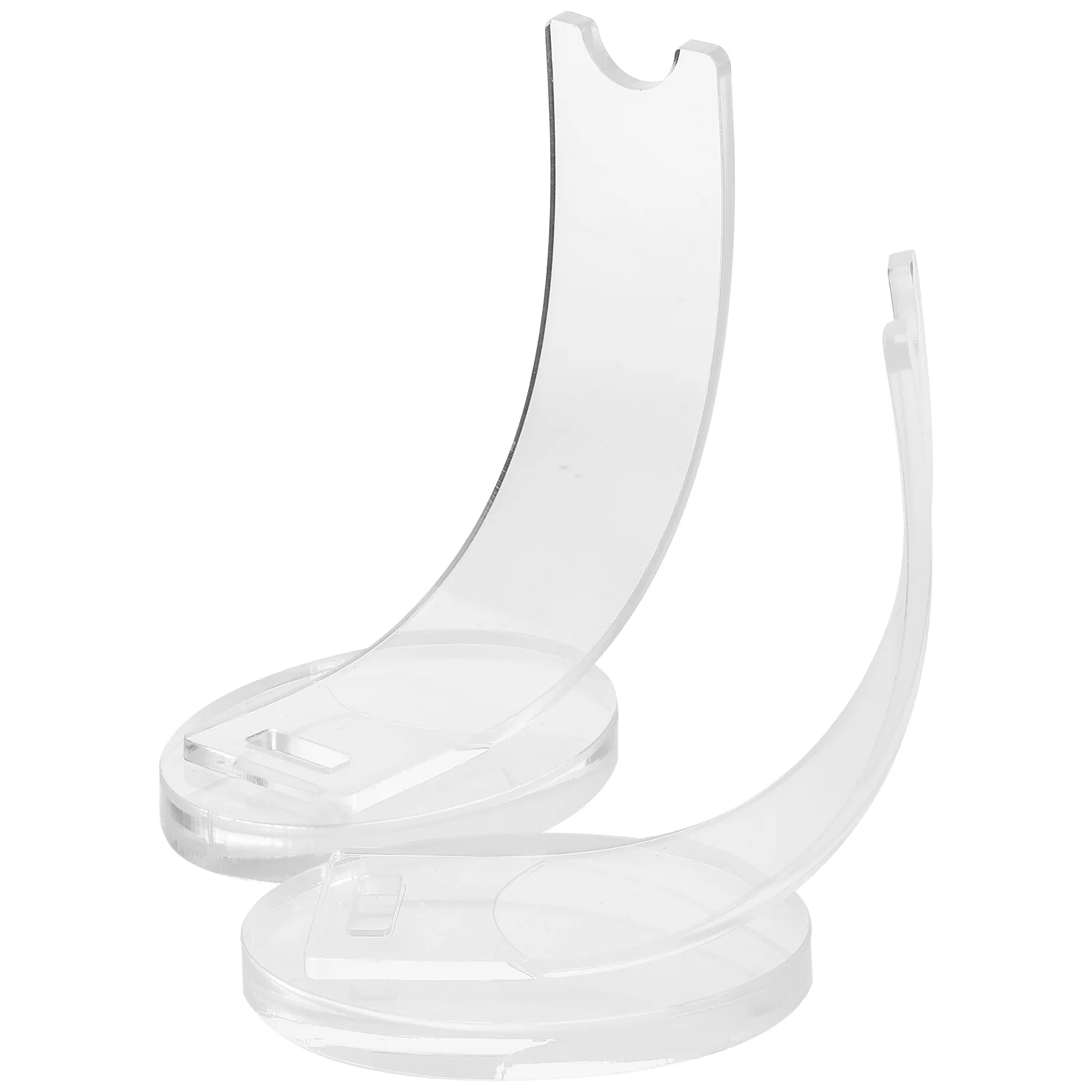 

2 Pcs Display Stand Makeup Brushes Handicrafts Pen Acrylic Holder Stands Office for Desk