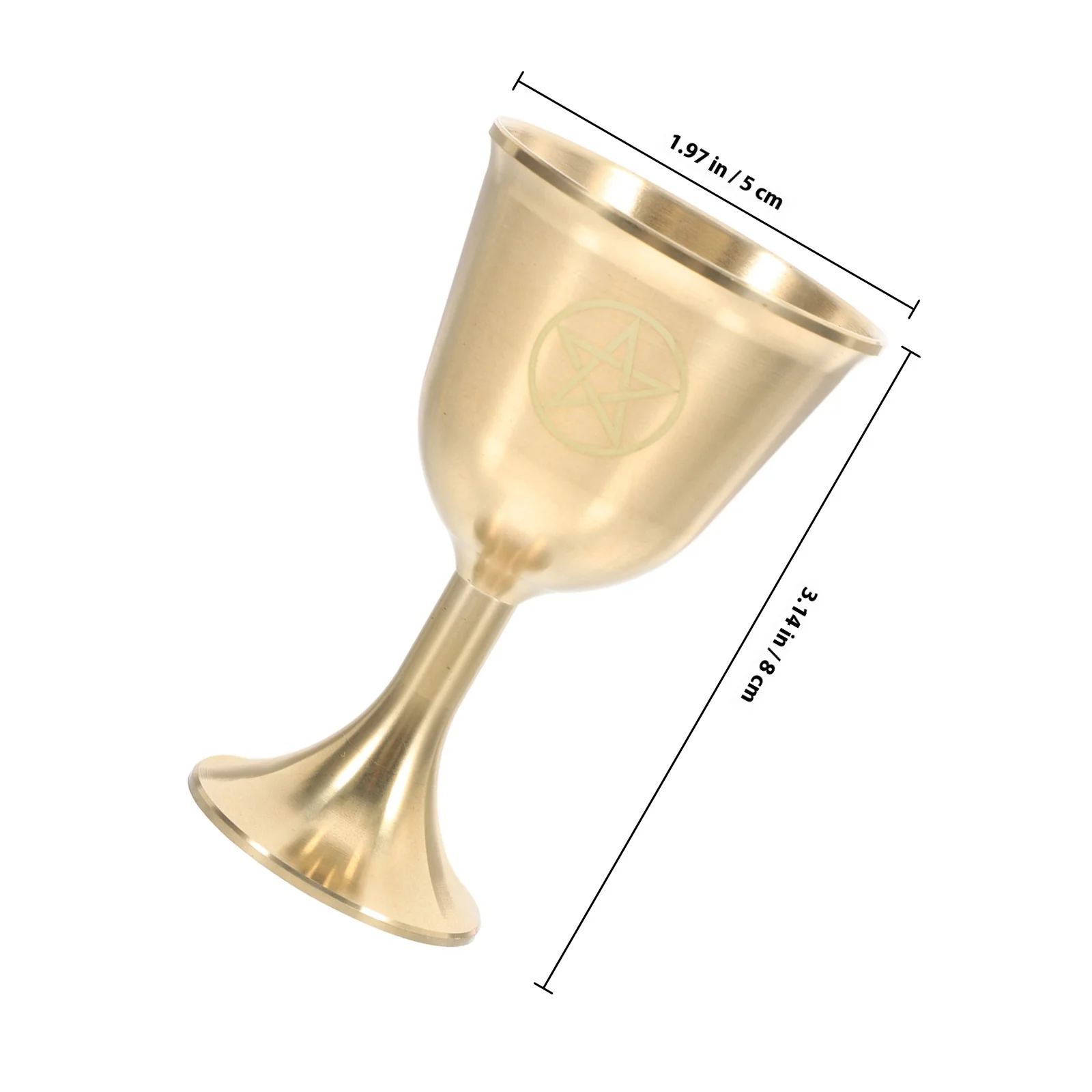 الخماسي كأس النحاس خمر الخماسي مذبح كأس للنبيذ باطني الزخرفية طقوس كوب القوطية القدح الويكا الاحتفالات