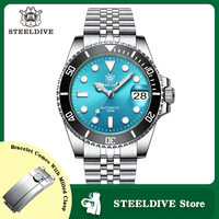 SD1953 STEELDIVE 41mm Super Luminous 30ATM Water Resistant NH35 Automatic Sapphire Glass Water Ghost Mens Dive Watch Reloj