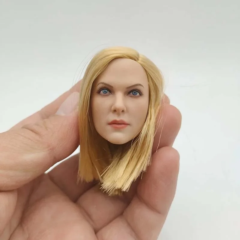 

1/6 Scale Short Blonde Straight Hair Female Soldier Head Sculpt Suntan for 12in Action Figure Toy Dolls