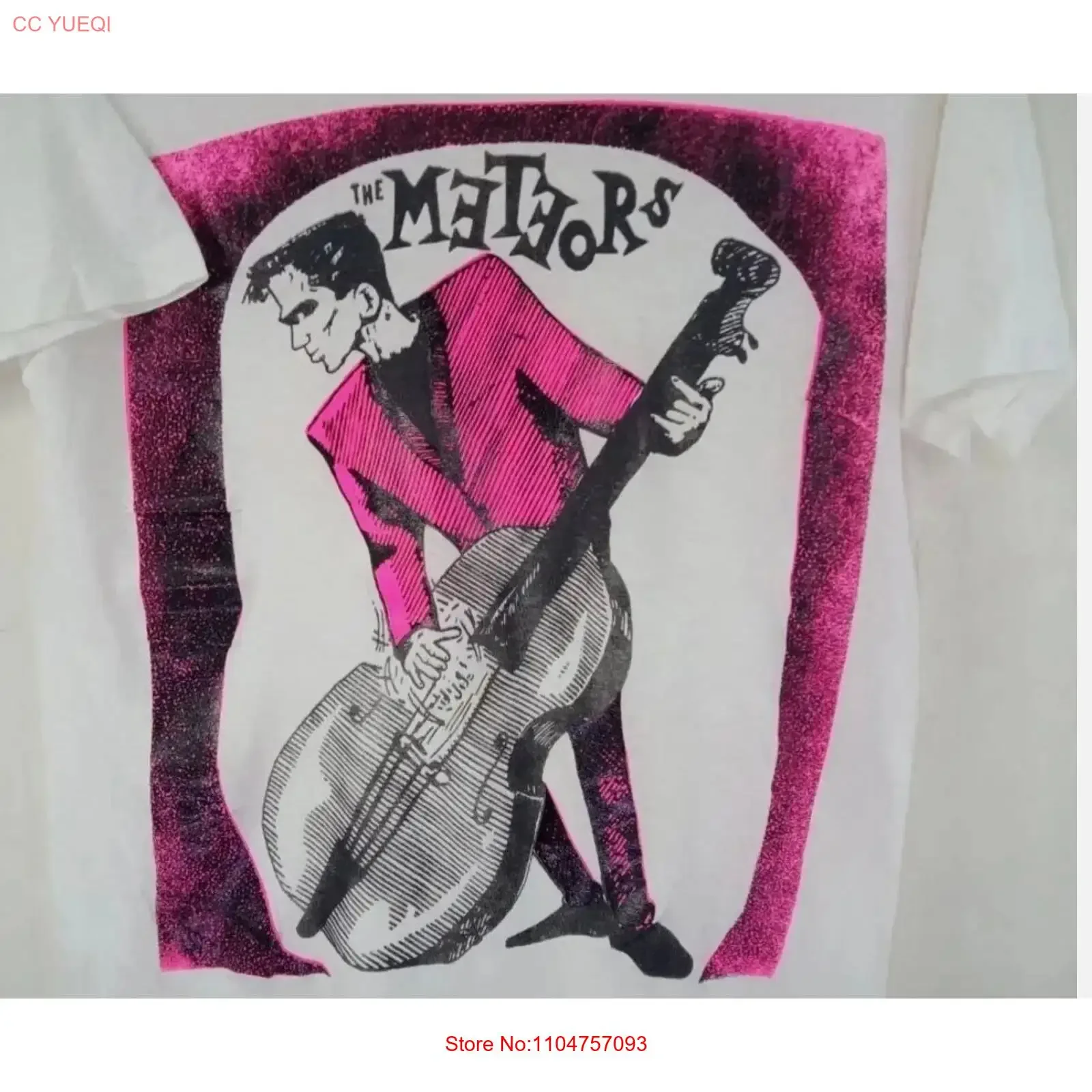 THE METEORS English Psychobilly Band White T Shirt  vintage Washed Comfortable homme designer clothes fashion Unisex