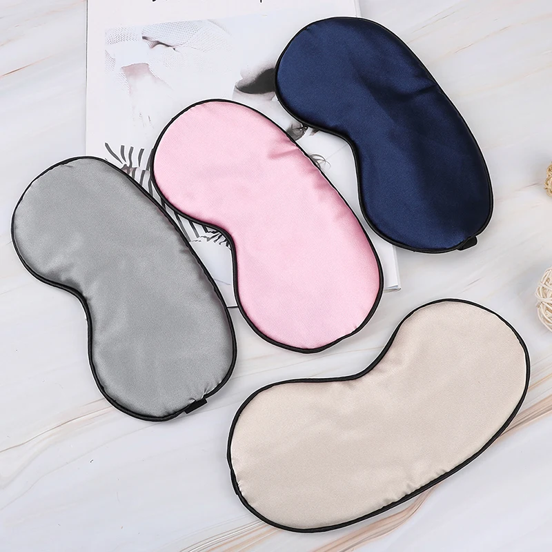 1 pcs Natural Mulberry Pure Silk Sleep Rest Eye Mask Padded Shade Cover Travel Relax Aid Blindfolds 4 Colors Eyeshade with Box