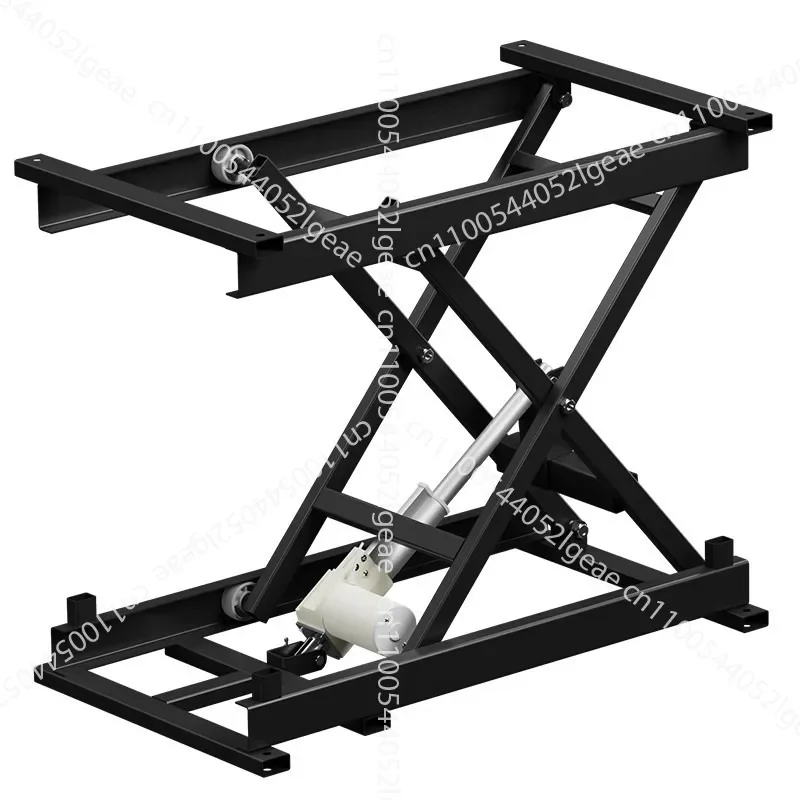 Electric lifting platform coffee table rack support scissor type, single-layer household industrial lift