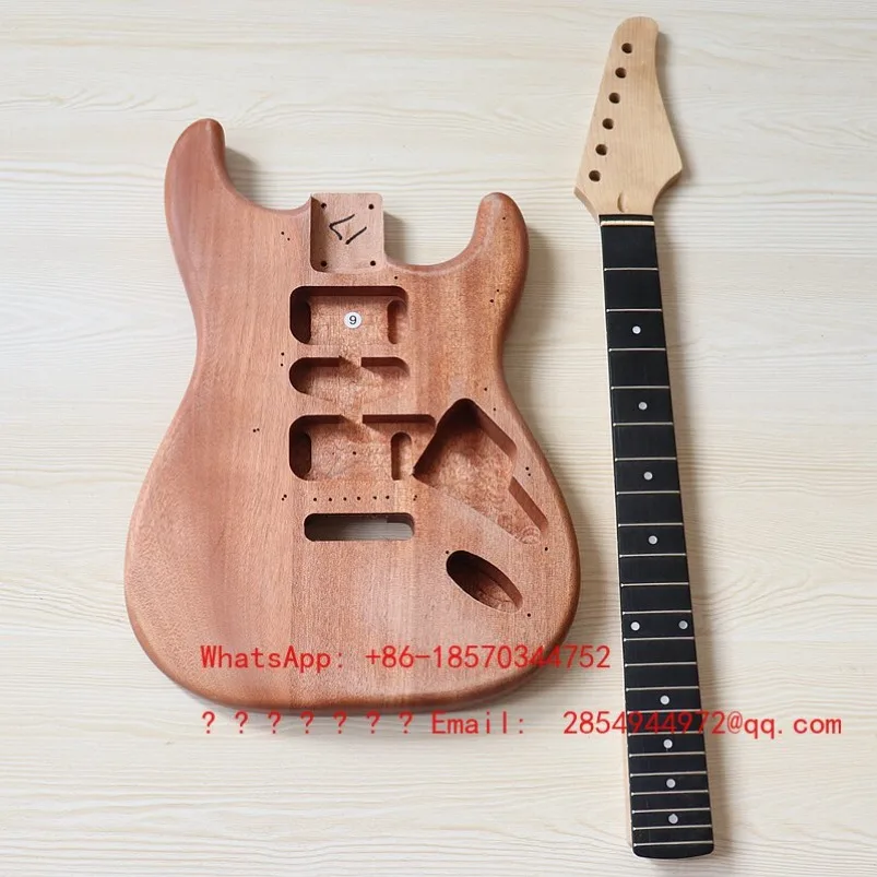 2026 Electric Guitar Set Double Shake Guitar Assembly DIY 6 String Full Set Electric Guitar 22 Frets Student Musical Instruments