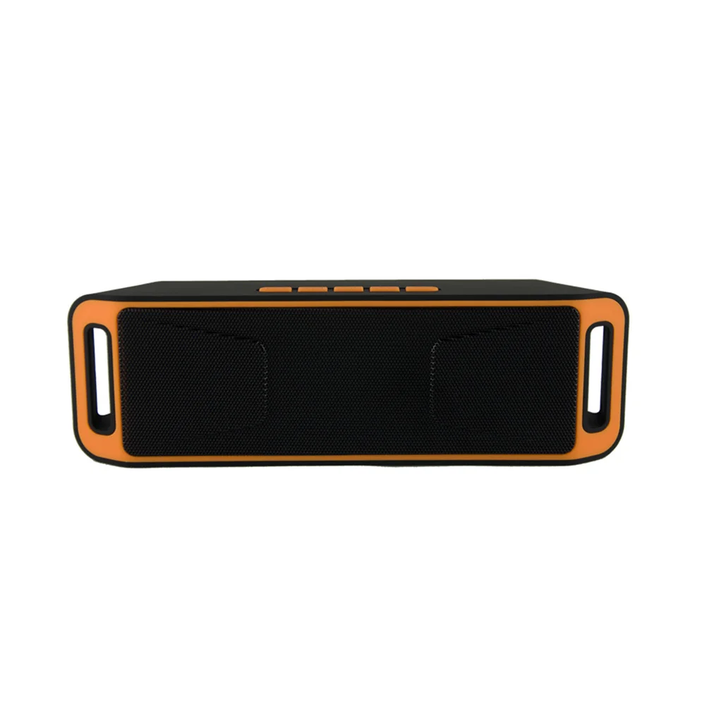 

Mini Portable Speaker Subwoofer Wireless Stereo Bass Audio Built-In Microphone Fm Radio Usb Flash Drive Orange