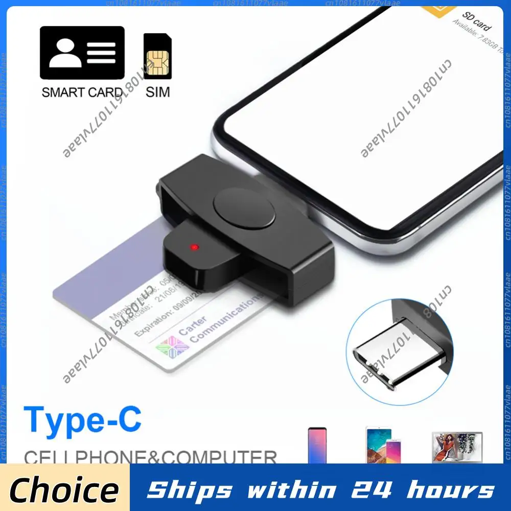 

Устройство для чтения смарт-карт Type-C, портативное устройство для чтения смарт-карт CAC, аксессуары для банковских и налоговых деклараций, поддержка Windows, Mac/Android OS