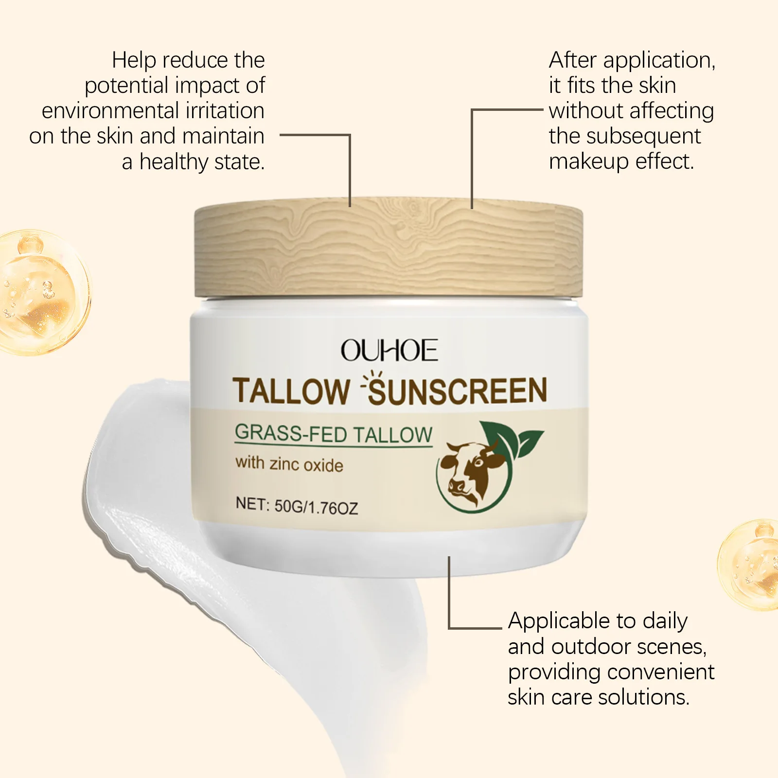 Crème solaire nourrissante et hydratante SPF 50 +, prévient les coups de soleil UVA/UVB, protection Anti-oxyde, isolation du bloc solaire, crème solaire fraîche