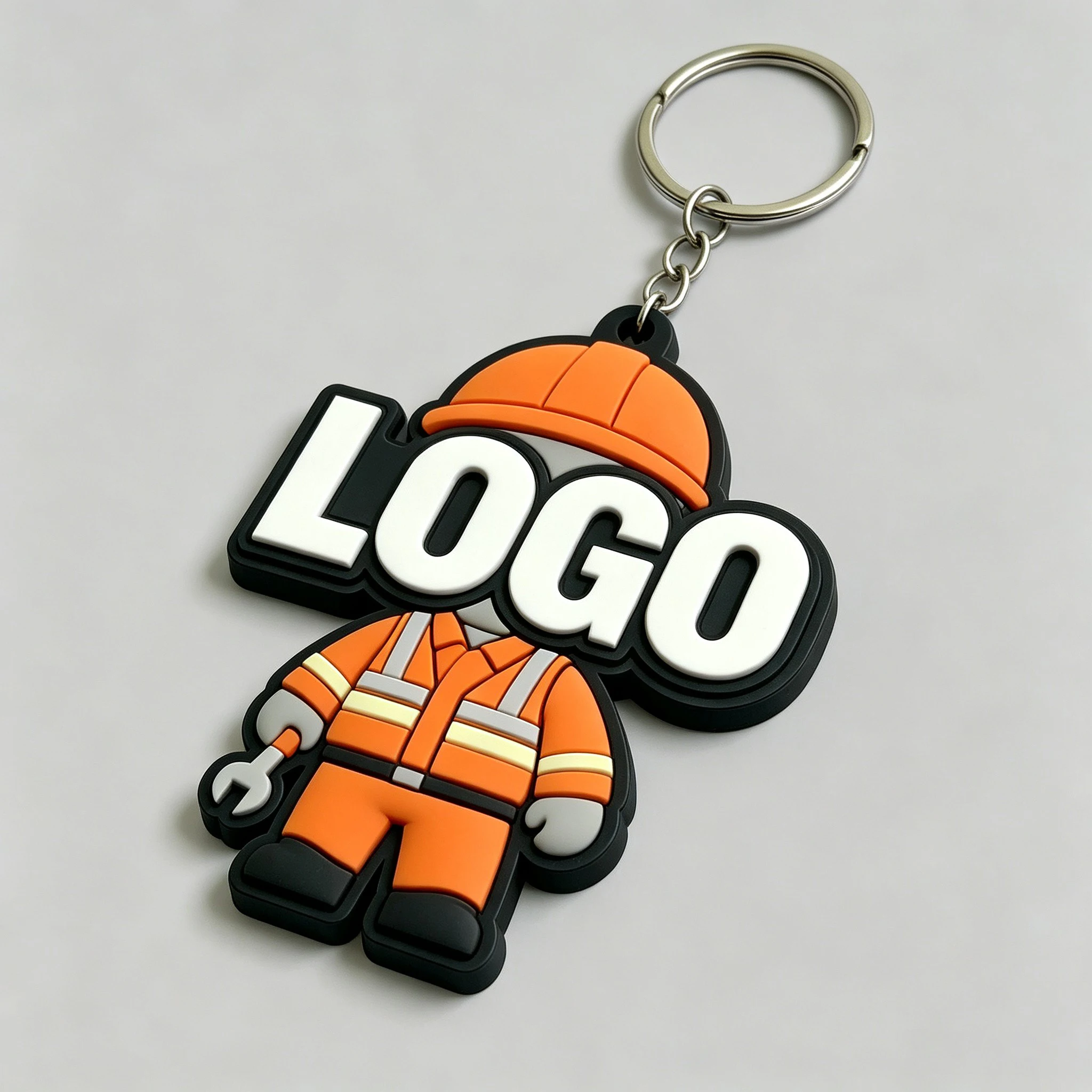 Custom PVC Keychain with Personalized Logo Keychain Gift for Boyfriend, Dad, Family, Birthday, Father's Day, Valentines Day
