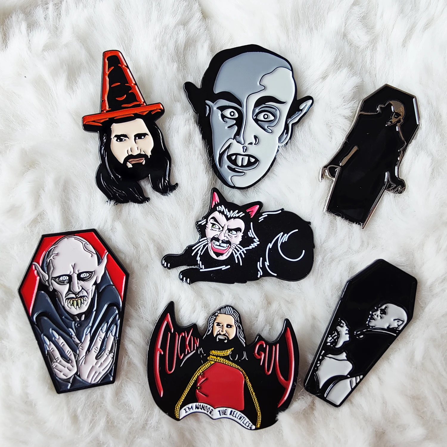 Vampire Goth Horror Movie Halloween Enamel Pin Brooches Bag Lapel Badge Jewelry Gift for Kids Friend