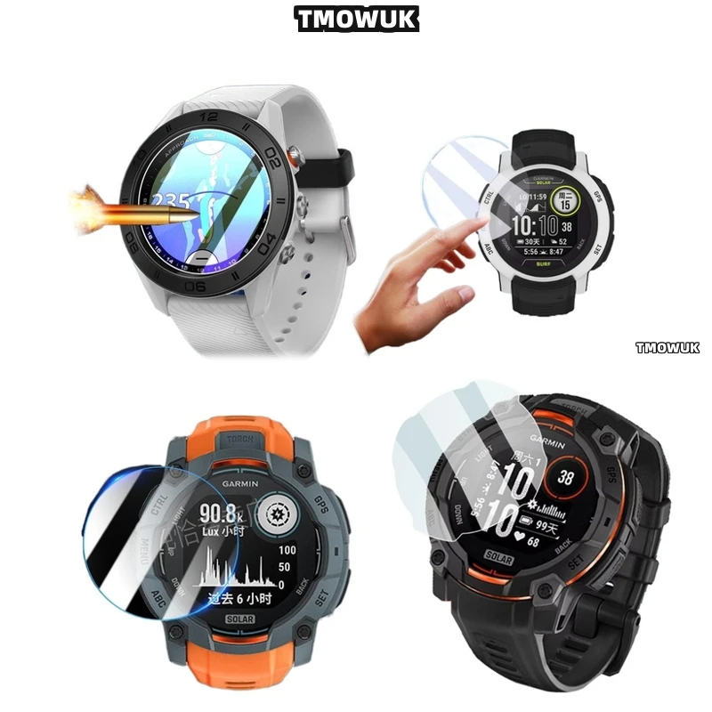 

9H Tempered Glass With Rounded Corners For Garmin Instinct 2 2X 3 3E Crossover 40 45 50 Mm