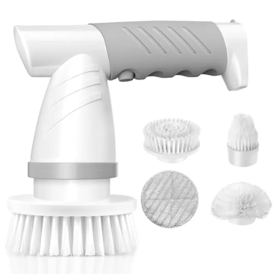 

Electric Spin Scrubber, Bathroom Shower Electric Scrubber for Cleaning Tub/Tile/Floor/Sink/Window, Power Cleaning Brush Recharg