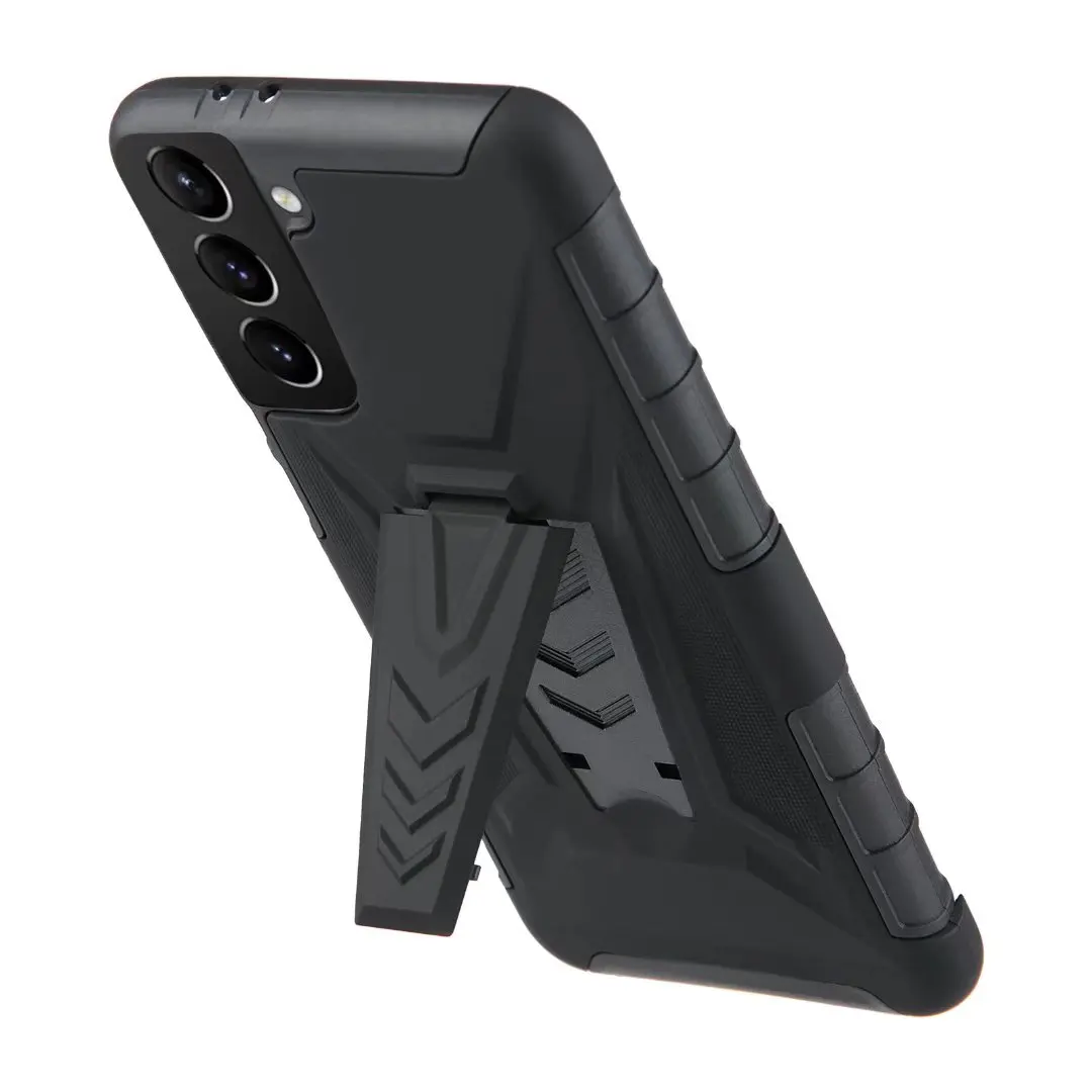 Combo Shell & Holster Galaxy S23 5G/S23 Plus Case Slim Shell Case Kickstand Swivel Belt Clip For Samsung Galaxy S23 Ultra Case