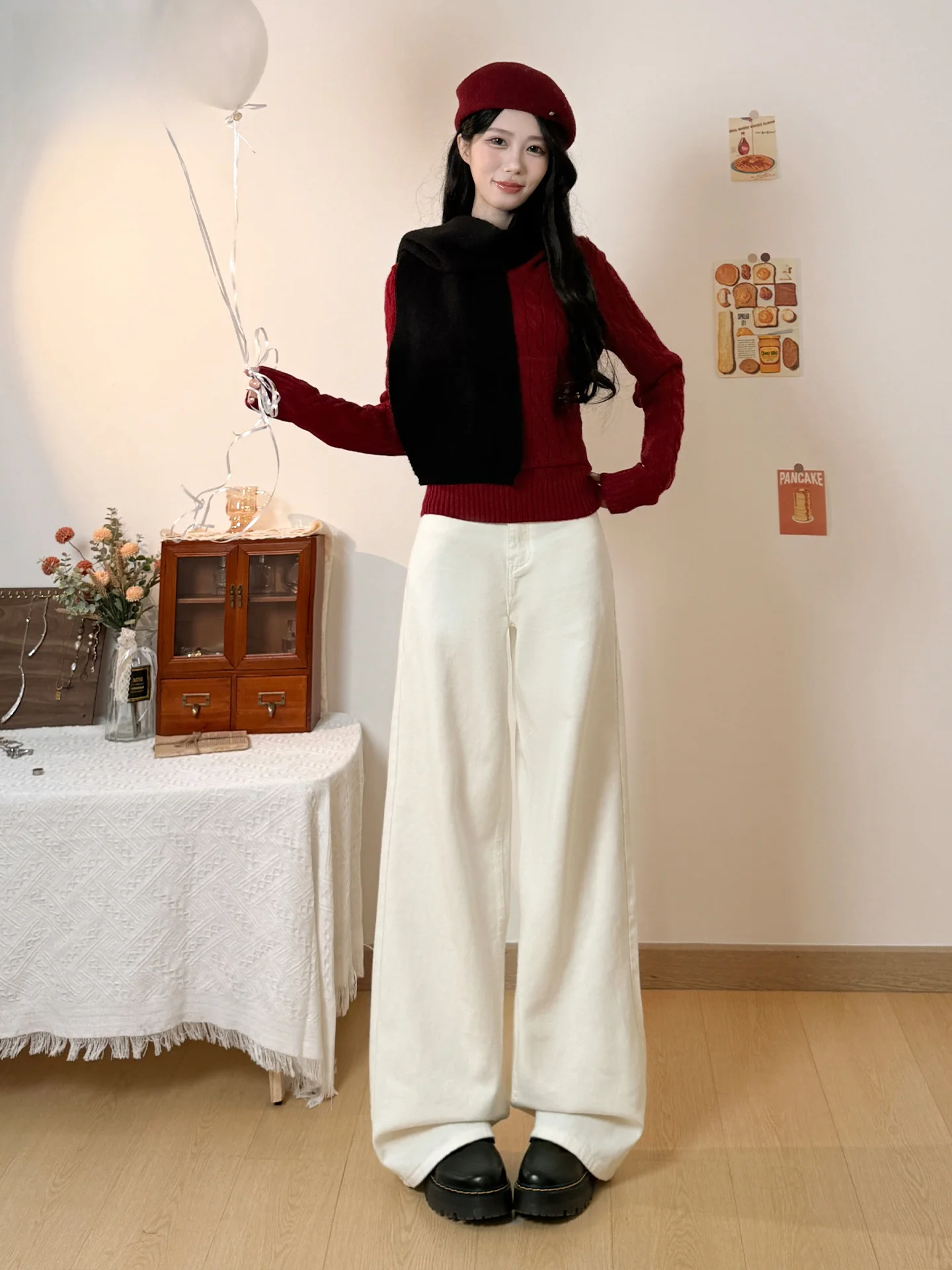 

Джинсы с высокой талией и широкими штанинами для женщин, свободного кроя, летние, с эффектом похудения, прямого силуэта, в пол, в американском стиле, повседневные, из хлопка