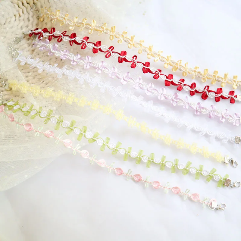 Fresh Wave Flowers Choker Fashion Clavicle Sweet Wreath Necklace Lady Jewelry Accessories Girl Gift