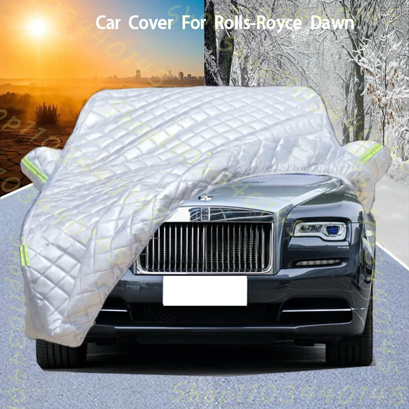 

Для автомобильного чехла Rolls-Royce Dawn обеспечивает защита от града, защита от царапин, предотвращает отслаивание краски, устойчивость к дождю и снегу